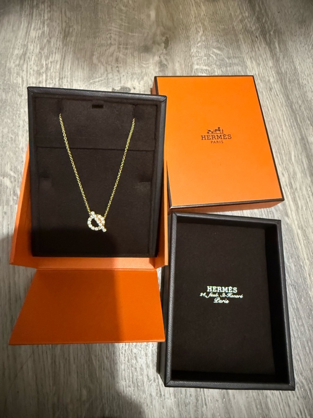 SOLD/Hermes Finesse Necklace rose gold